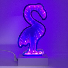 Leuchtende 3D LED-Spiegelbild mit Vogel-Motiv