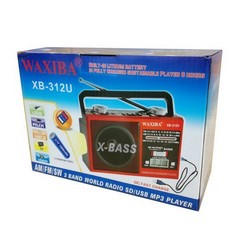Radio Waxiba XB-312U USB/SD/MP3/AUX/LED-Lampe/LCD-Uhr 3-Band AM/FM/SW1-3 (farblich sortiert)
