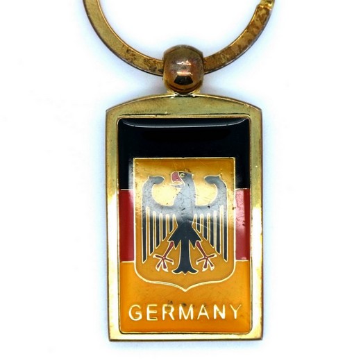Schlüsselanhänger mit Adler und Germany Aufschrift gold