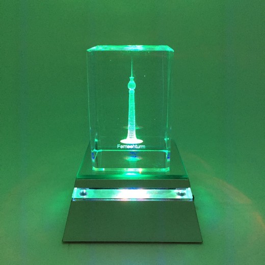 Kristallglas mit 3D Innengravur 4x6mm mit Motiv #100105