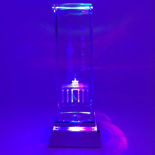 Kristallglas mit 3D Innengravur 5x15mm mit Motiv #100129