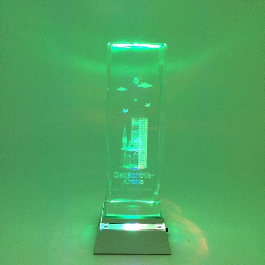 Kristallglas mit 3D Innengravur 5x15mm mit Motiv #100132
