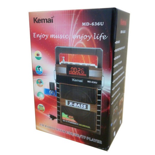 Radio Kemai MD-636U USB SD TF Player mit Akku LED Display (farbig sortiert)