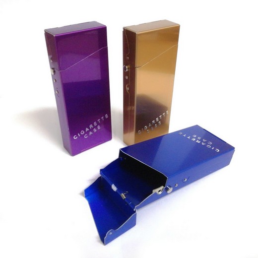 Zigarettenbox für passend 10 Filterzigaretten mit 100er-Länge (farbig sortiert) mit Motiv #DH-7710