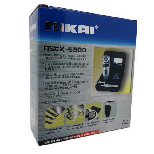 3in1 Haarschneide-Set Akku Haartrimmer Bartschneider Trimmer Rasierer mit Motiv #RSCX-5800 Nikai