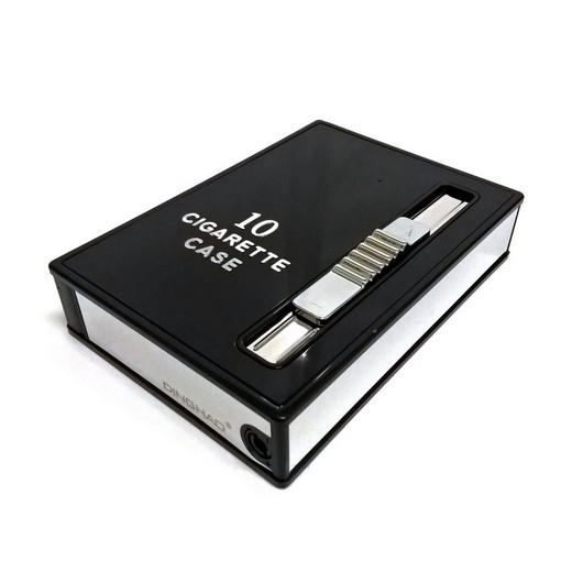 Zigarettenetui für 10 Zigaretten Spender mit integriertem Feuerzeug (farbig sortiert)