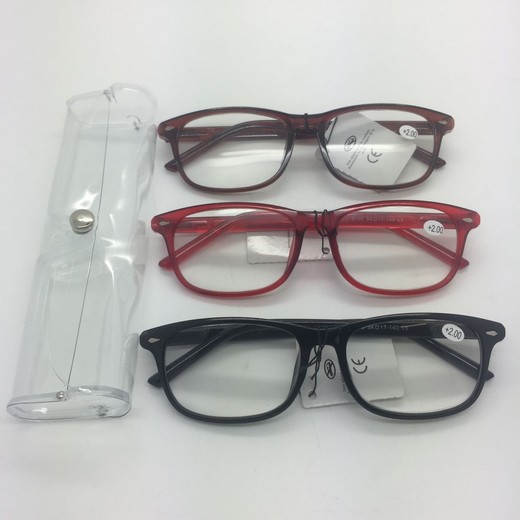 Classic Spring-Hinged Reading Glasses +2.0 (9105)