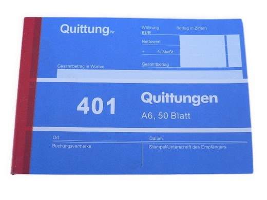 Quittungsblock (50 Blatt)