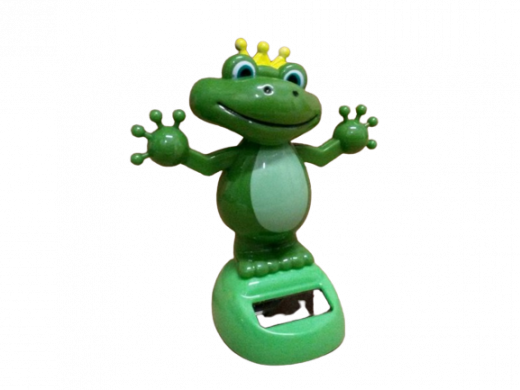 Solar powered frog prince