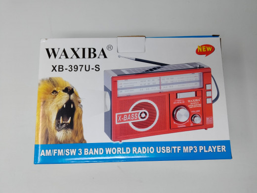 Radio Waxiba-397S mit Solar USB/SD/MP3/AUX/-Band AM/FM/SW1-3 (farbig sortiert)