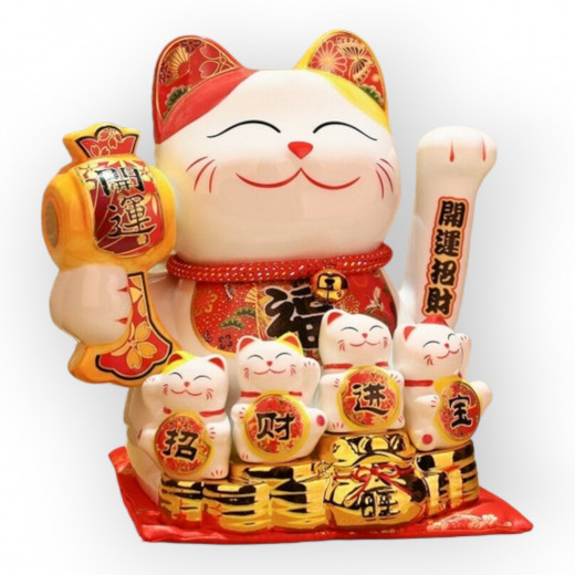 27cm Keramik-Winkekatze Glückskatze Lucky Cat Maneki Neko (neues Modell) (copy)