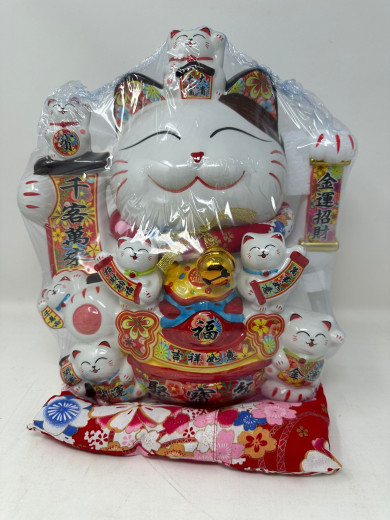 32cm Keramik-Winkekatze Glückskatze Lucky Cat Maneki Neko (neues Modell) (copy)