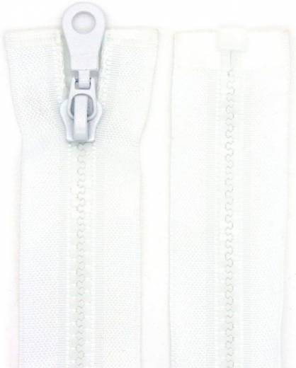 10x Reißverschluss Weiß (101) 30 cm | Kunststoff 5mm Krampe teilbar