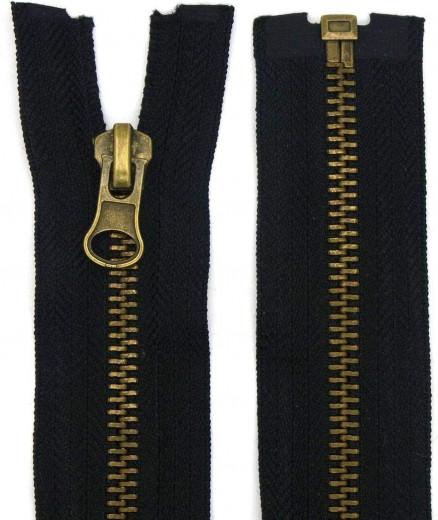 10x Reißverschluss Schwarz (322) 75 cm | Metall 5mm (teilbar)