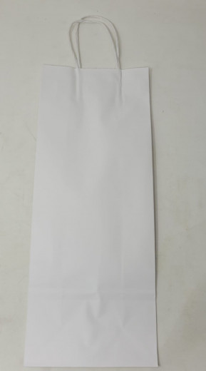 Papiertragetaschen ohne Druck/braun,weiss, schwarz .(12St./  VPE) 15x38x8 cm