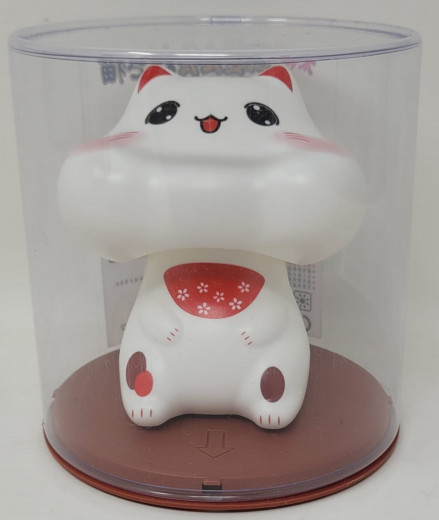 10cm Glückskatze (solarbetrieben) Winkekatze Lucky Cat Maneki Neko #Weiss