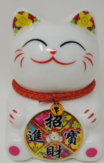 10cm Keramik-Winkekatze Glückskatze Lucky Cat Maneki Neko