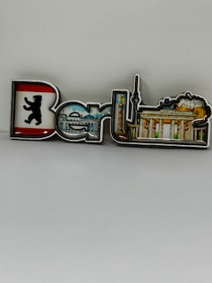 Kühlschrankmagnet mit  Berlin-Motiv, Holz 13x3,5 cm
