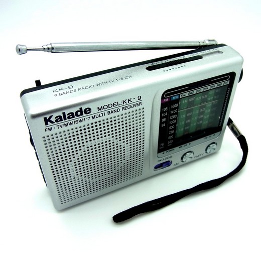 9-Band Weltempfänger Radio Kalade KK-9 (silber)