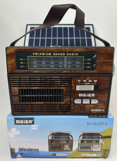 Radio Waxiba M-562BT-S mit Solar USB/SD/MP3/AUX/-Band AM/FM/SW1-3 (farbig sortiert)