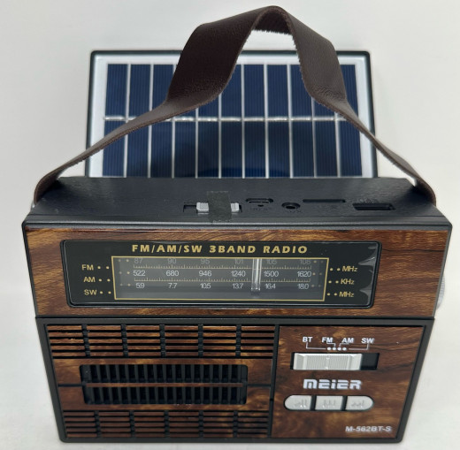 Radio Waxiba M-562BT-S mit Solar USB/SD/MP3/AUX/-Band AM/FM/SW1-3 (farbig sortiert)