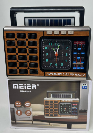 Radio Waxiba M-919BT-S mit Solar USB/SD/MP3/AUX/-Band AM/FM/SW1-3 (farbig sortiert)