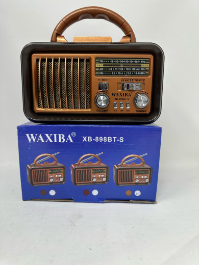 Radio Waxiba M-898BT-S mit Solar USB/SD/MP3/AUX/-Band AM/FM/SW1-3 (farbig sortiert)