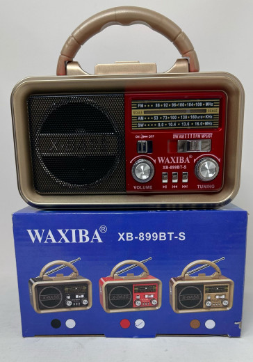 Radio Waxiba M-899BT-S mit Solar USB/SD/MP3/AUX/-Band AM/FM/SW1-3 (farbig sortiert)