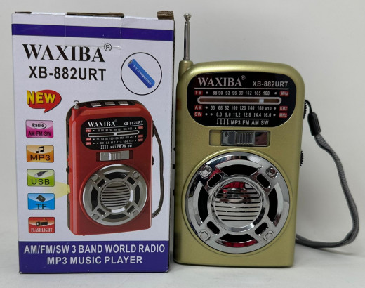 Radio Waxiba-882URT mit USB/SD/MP3/AUX/-Band AM/FM/SW1-3 (farbig sortiert)