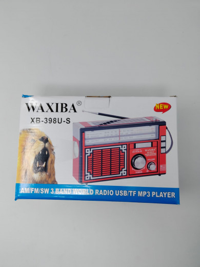 Radio Waxiba-398S mit Solar USB/SD/MP3/AUX/-Band AM/FM/SW1-3 (farbig sortiert)