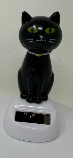 Solar-Wackelfiguren Schwarze Katze