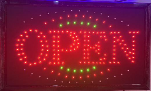 LED Open Schild für Bar Pub Hotel Café Restaurant (48x25cm )