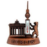 Metallaufsteller mit Thermometer