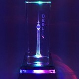 Kristallglas mit 3D Innengravur 4x10mm mit Motiv #100108