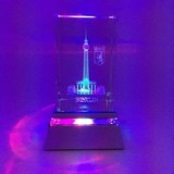 Kristallglas mit 3D Innengravur 5x8mm mit Motiv #100152