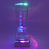 Kristallglas mit 3D Innengravur 5x15mm mit Motiv #100133