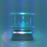 Kristallglas mit 3D Innengravur 8x5mm mit Motiv #100156