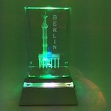 Kristallglas mit 3D Innengravur 5x8mm mit Motiv #100127