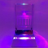 Kristallglas mit 3D Innengravur 5x8mm mit Motiv #100115B mit Farbe