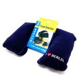 Neck Pillow Travel Set with Eye Patch and Ear Plugs (Blue)