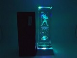 Kristallglas mit 3D Innengravur 5x15mm mit Motiv #Wassermann