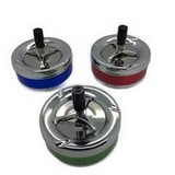 Dreh-Aschenbecher 9,5cm aus Aluminium (farbig sortiert)