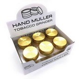 3-piece aluminum grinder crusher grinder gold-colored 5cm in the display