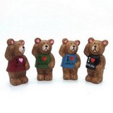 7,5cm Porzellan Bär schwarz