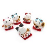 5 mini ceramic waving catsmm mit Motiv # 31073