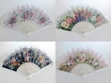 Fan hand fan with different floral patterns