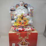 29cm Keramik-Winkekatze Glückskatze Lucky Cat Maneki Neko