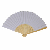 Hand fan wood white