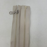 10x zipper no. 5 (divisible) plastic 5mm cramp color 10-light beige (307) 100 cm