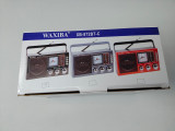 Radio Waxiba-872BT mit Uhr USB/SD/MP3/AUX/-Band AM/FM/SW1-3 (farbig sortiert)